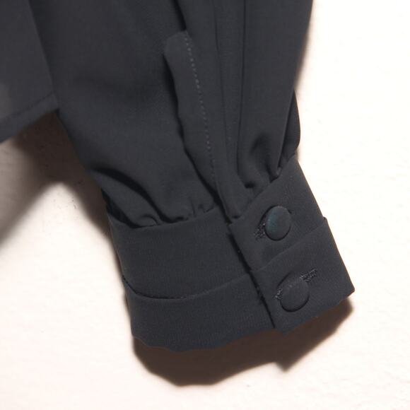 Vintage Chaus Semi-sheer Wrap Blouse Ruffle neckline Size 8 - Picture 7 of 8